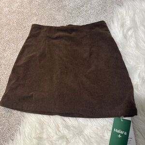 Halara Brown Corduroy Skirt